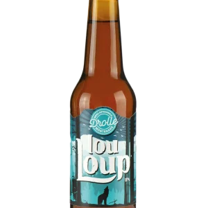 Birra lou Loup Drolle, IPA artigianale con luppolo Comet coltivato in Val Pellice, sentori agrumati, resinosi e aghi di pino.
