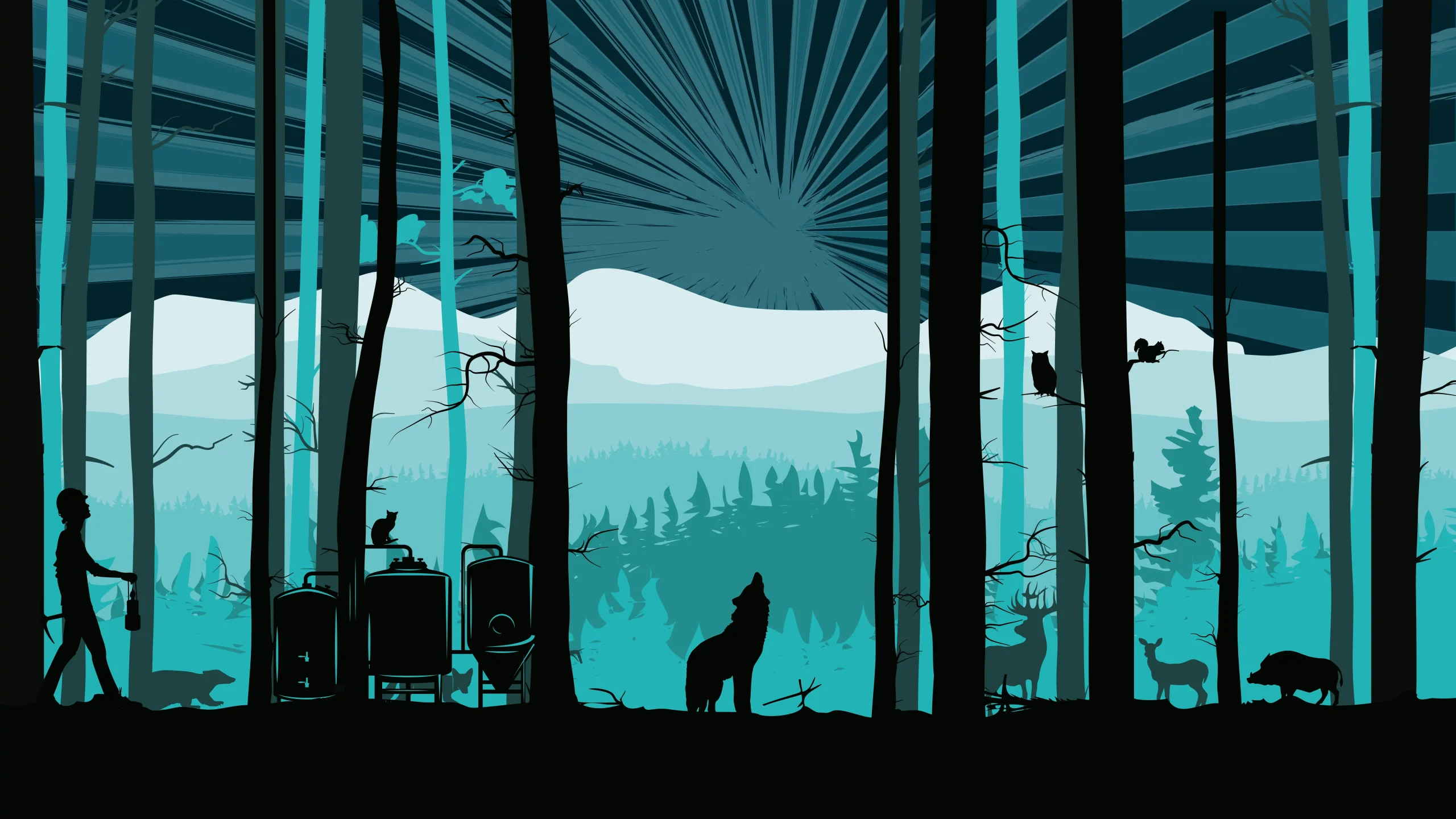Illustrazione del bosco di Drolle